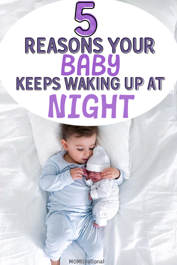 Why isn't my baby sleeping?! How to stop baby waking up at night! Find out the reasons your baby can't stay asleep through the night! How to stop baby waking at night out of habit Baby cries at night when I leave the room. Baby keeps waking up after 30 minutes, find out WHY! Medical reasons baby won't sleep. #baby #newmom #momtips 