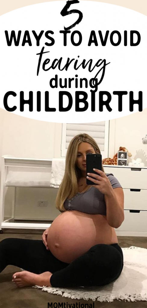 Scared of tearing during labor? These 5 Easy to follow tips will help you have a smooth delivery! Lots of tips such as primrose oil to prevent tearing and tips that will teach you how to widen birth canal. Learn effective and life-saving ways like using oil to prevent tearing during labor and have a natural birth. #labor #pregnancy