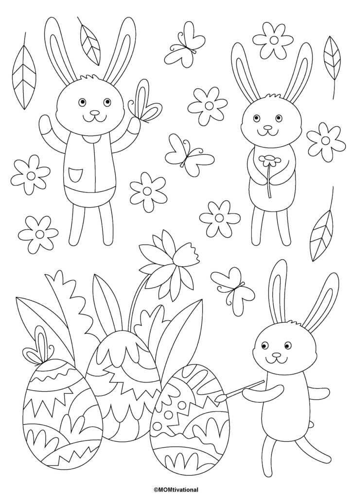 FREE Easter Coloring Pages For Kids You'll Love - MOMtivational