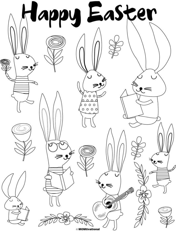 FUN and FREE Easter coloring pages for kids you will love! Get these printable coloring pages instantly for Easter weekend for a bunch of creative activities and a great time #coloringpages #kidsactivities