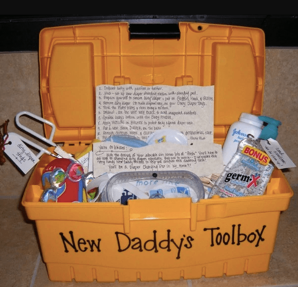 New Daddy's Toolbox pregnancy announcement to husband idea