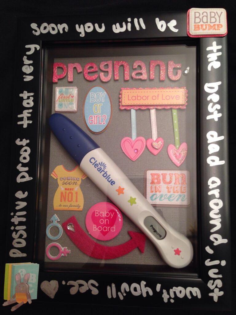 Creative picture frame pregnancy announcement for husband ideas