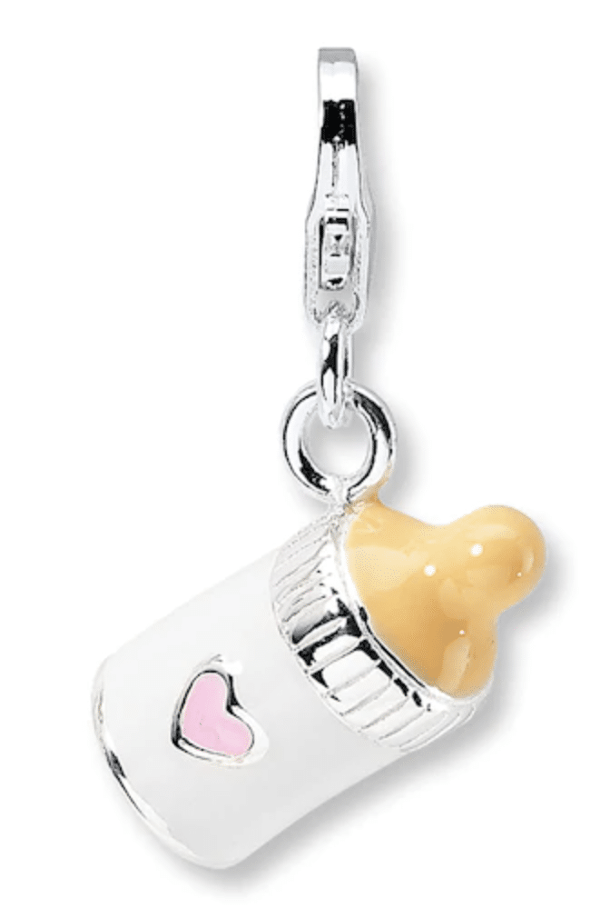 Baby Bottle Charm Enamel Accents Sterling Silver | Kay