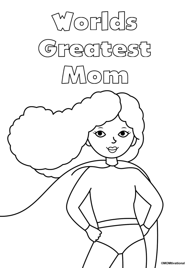 'I Love You Mom' Coloring Page Printable Perfect for Mothers Day - FREE Mothers Day Coloring Page For Kids