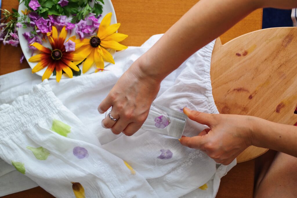 Painting With Flowers is a fun and creative activity for 2 years olds