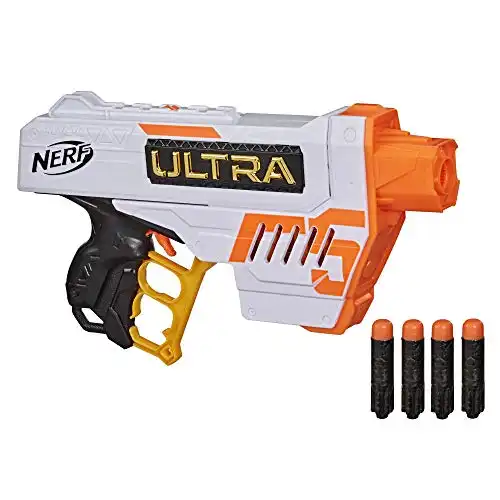 NERF Ultra Five Blaster -- 4-Dart Internal Clip, 4 Ultra Darts, Dart Storage -- Compatible Only Ultra Darts