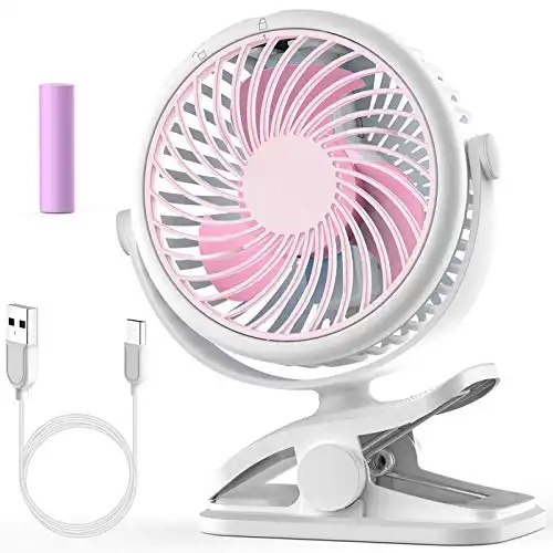 Cambond Clip On Stroller Fan Battery Operated Fan Rechargeable