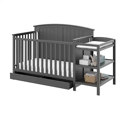 Storkcraft Steveston 4-IN-1 Convertible Crib and Changer with Drawer
