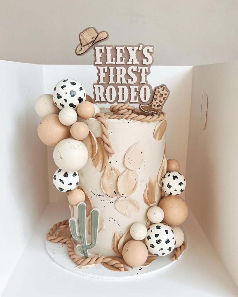 First rodeo-inspired birthday cake
