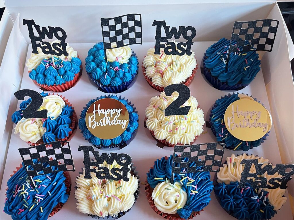 Car and race-inspired cupcakes