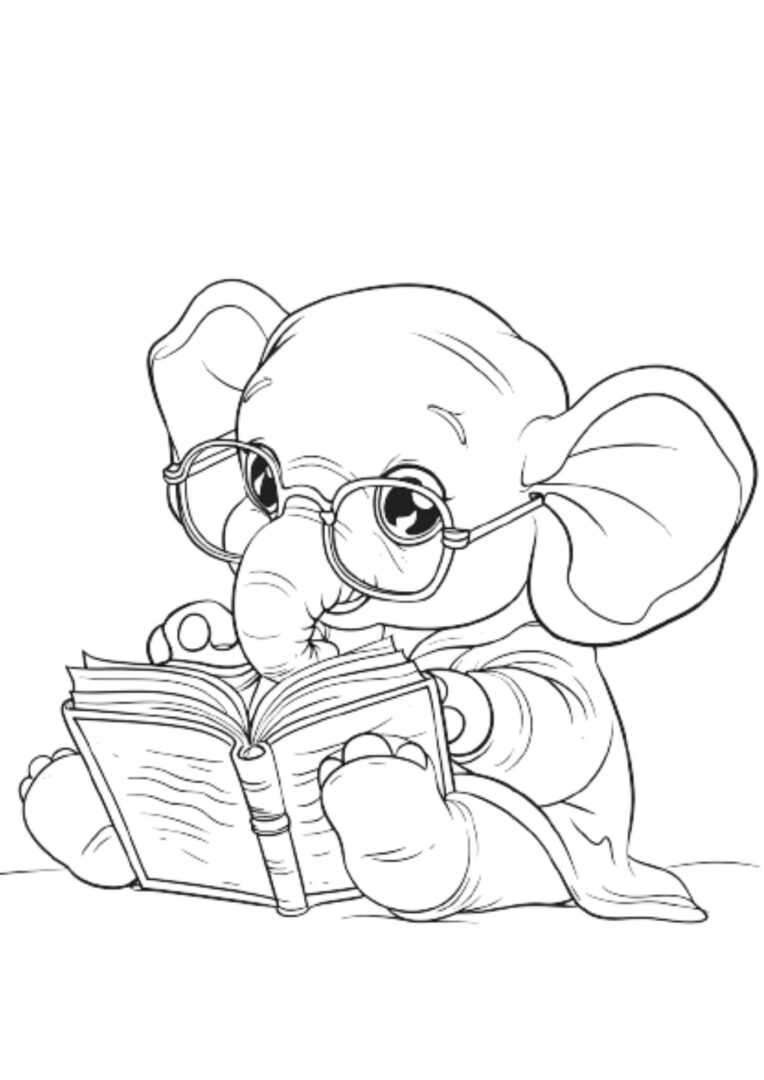 FREE Elephant Coloring Page