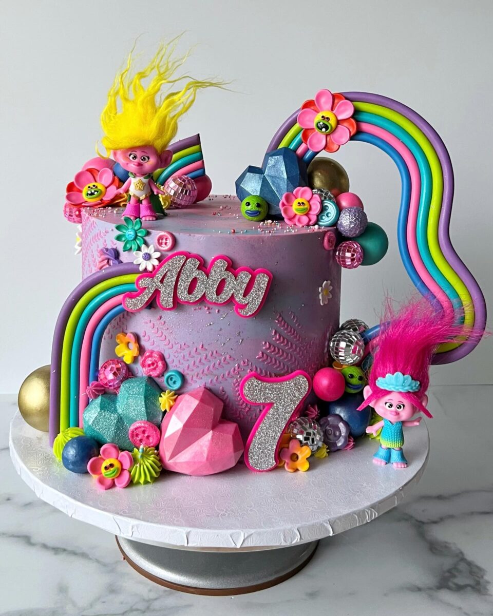 Rainbow Happy Birthday Glitter Cake Topper - Rainbow Baby Smash Cake Topper - 1st Birthday Decor - First Birthday Party - Cake Decoration